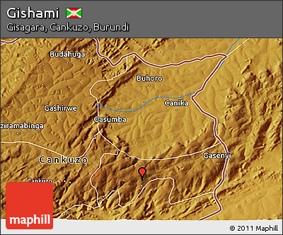 Physical 3D Map of Gishami