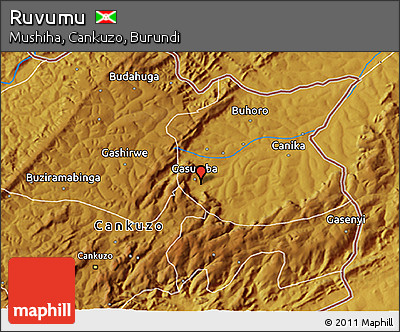 Physical 3D Map of Ruvumu
