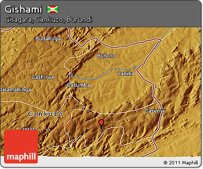 Physical 3D Map of Gishami