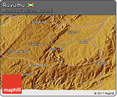 Physical 3D Map of Ruvumu