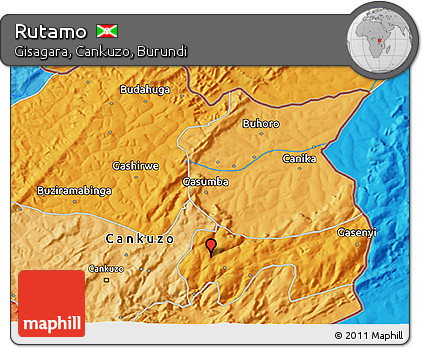Political 3D Map of Rutamo
