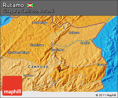 Political 3D Map of Rutamo