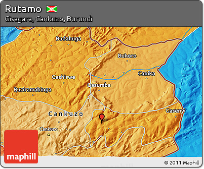 Political 3D Map of Rutamo