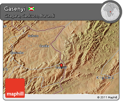 Satellite 3D Map of Gasenyi