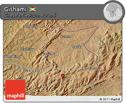 Satellite 3D Map of Gishami