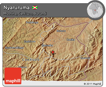 Satellite 3D Map of Nyaruruma