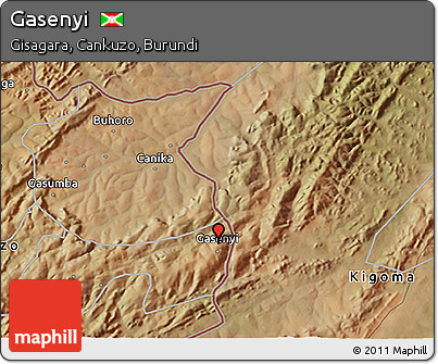 Satellite 3D Map of Gasenyi