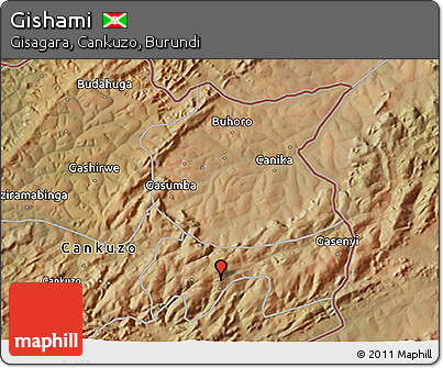 Satellite 3D Map of Gishami