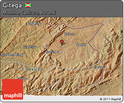 Satellite 3D Map of Gitega
