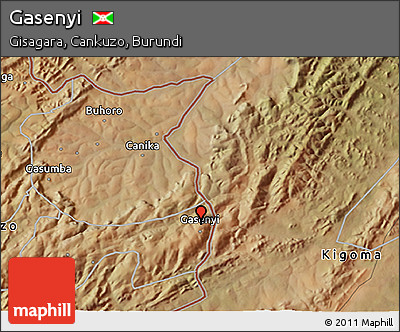 Satellite 3D Map of Gasenyi