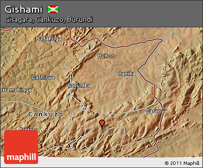 Satellite 3D Map of Gishami