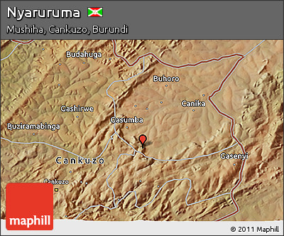 Satellite 3D Map of Nyaruruma
