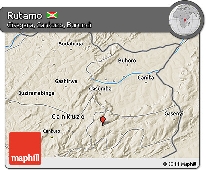 Shaded Relief 3D Map of Rutamo