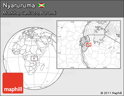 Blank Location Map of Nyaruruma