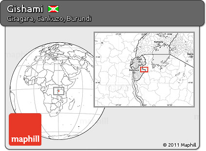 Blank Location Map of Gishami