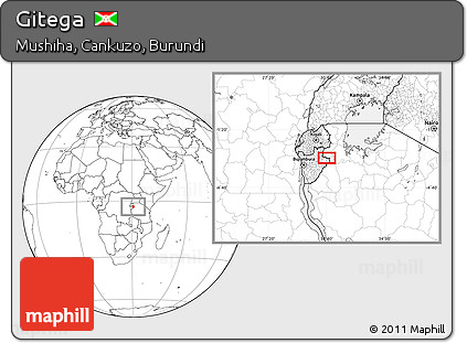 Blank Location Map of Gitega
