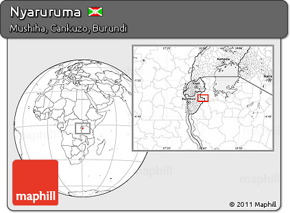 Blank Location Map of Nyaruruma