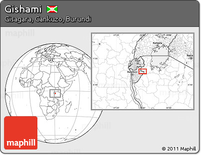 Blank Location Map of Gishami
