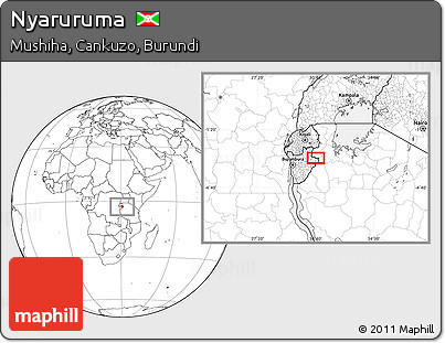 Blank Location Map of Nyaruruma