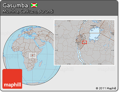 Gray Location Map of Gasumba