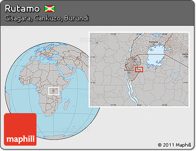 Gray Location Map of Rutamo