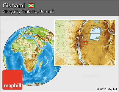 Physical Location Map of Gishami