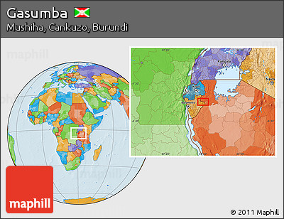 Political Location Map of Gasumba