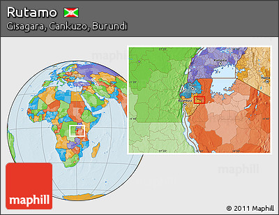 Political Location Map of Rutamo