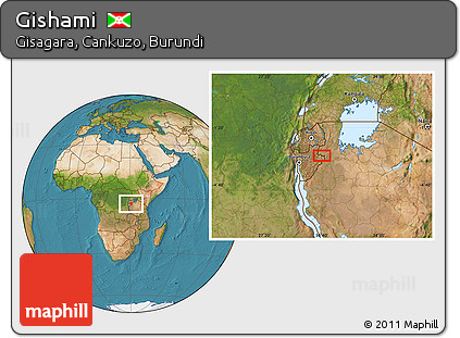 Satellite Location Map of Gishami