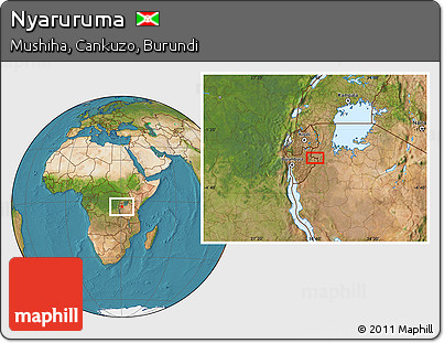 Satellite Location Map of Nyaruruma