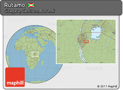 Savanna Style Location Map of Rutamo