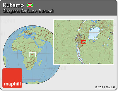 Savanna Style Location Map of Rutamo