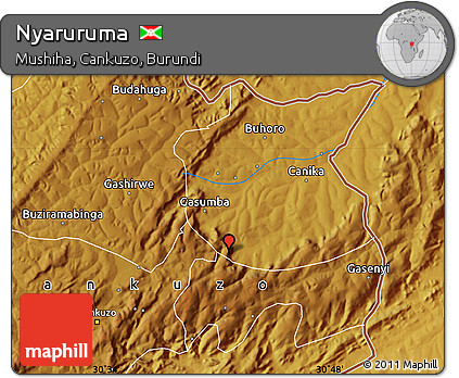 Physical Map of Nyaruruma