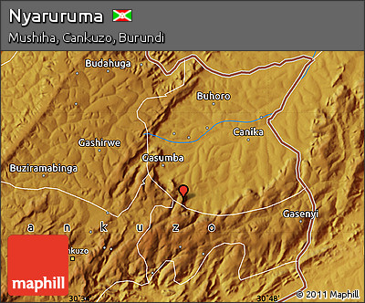 Physical Map of Nyaruruma