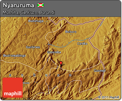 Physical Map of Nyaruruma