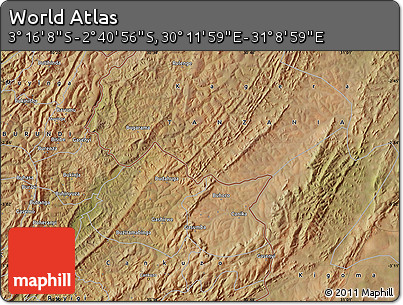 Satellite Map of the Area around 2° 58' 32" S, 30° 40' 29" E