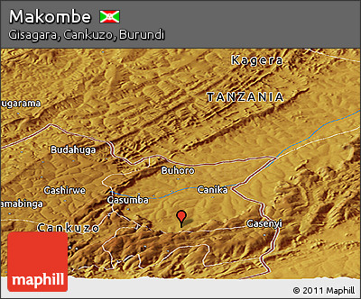 Physical Panoramic Map of Makombe