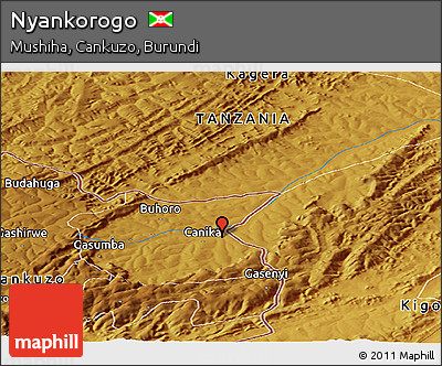 Physical Panoramic Map of Nyankorogo