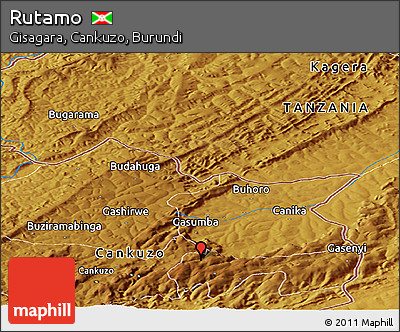 Physical Panoramic Map of Rutamo