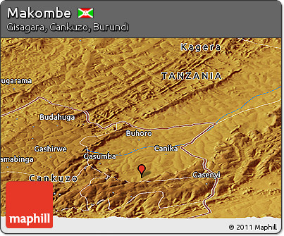 Physical Panoramic Map of Makombe