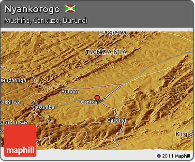 Physical Panoramic Map of Nyankorogo