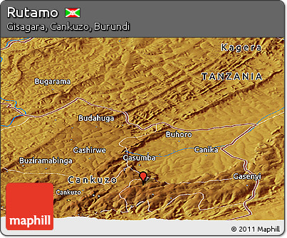 Physical Panoramic Map of Rutamo