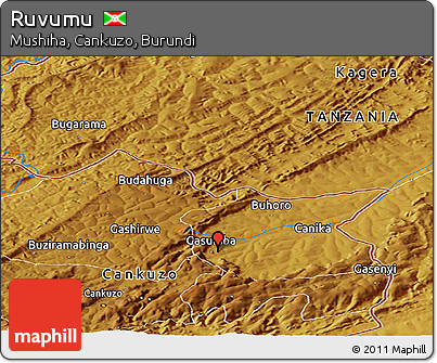 Physical Panoramic Map of Ruvumu