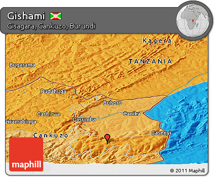 Political Panoramic Map of Gishami