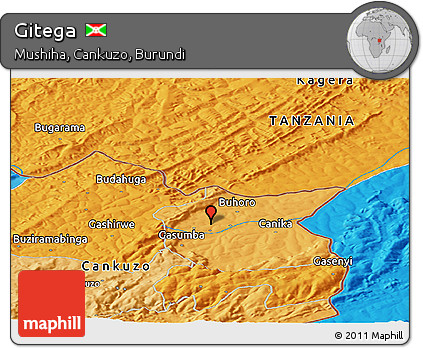 Political Panoramic Map of Gitega