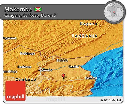 Political Panoramic Map of Makombe