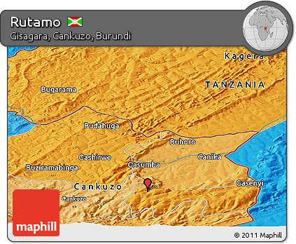 Political Panoramic Map of Rutamo