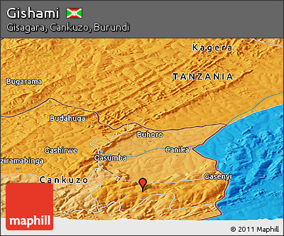 Political Panoramic Map of Gishami