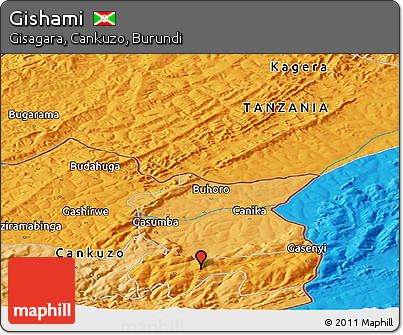 Political Panoramic Map of Gishami