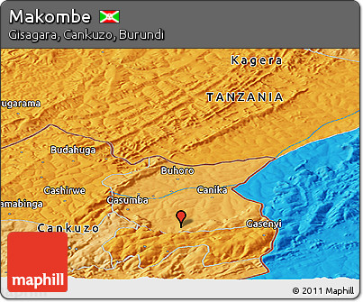 Political Panoramic Map of Makombe